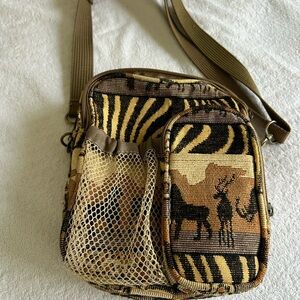 Safari Patterned Men's Crossbody Bag